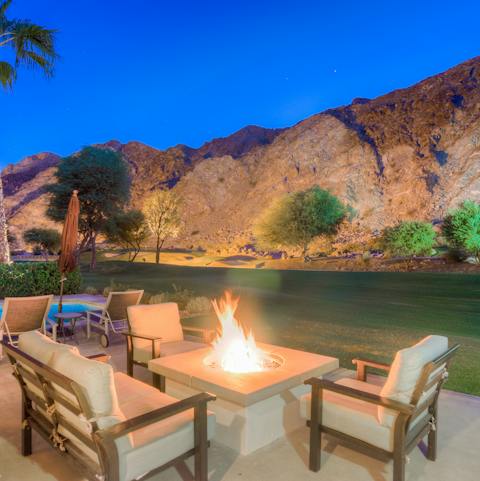 Sit back in front of the fire and take in the views
