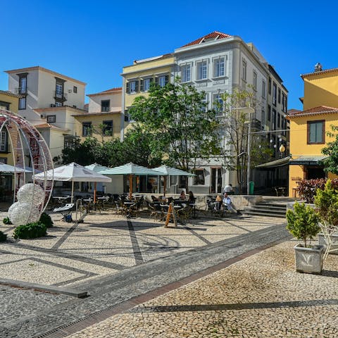 Stay just a short walk from pretty Praça Colombo, lined with shops and restaurants