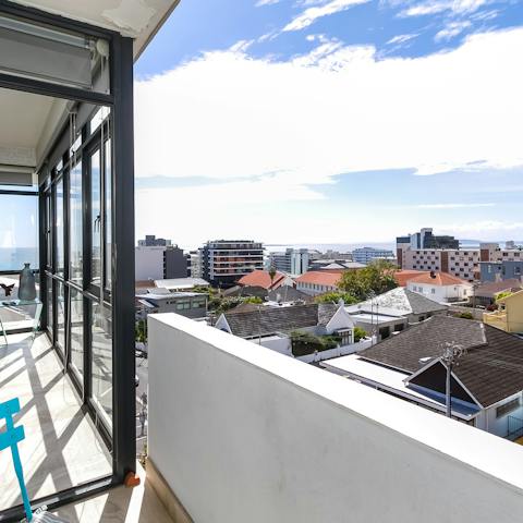 Take in the ocean and district vistas from your private balcony