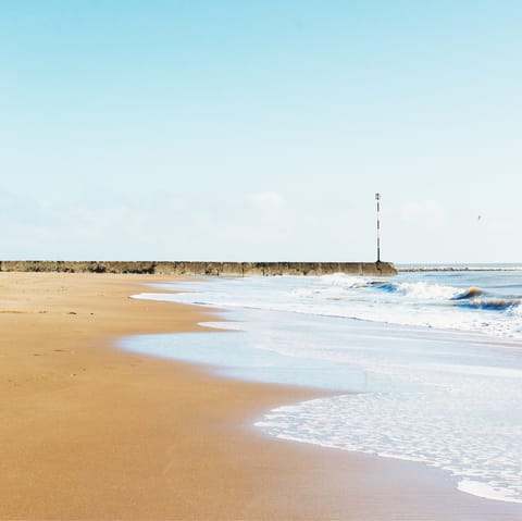Stroll along Ramsgate Beach – a twenty-minute walk away