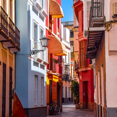 Meander through Seville's pretty streets, stopping for coffee, wine and tapas