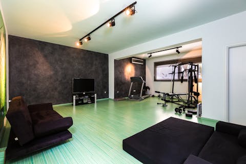 Stick to your fitness regime on the state-of-the-art equipment in the home gym