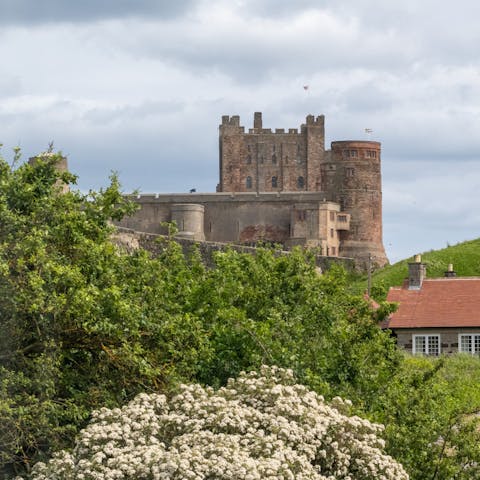 Enjoy atmospheric views of Bamburgh Castle from this unique home