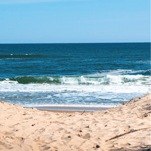 Find Bay Beach only blocks away – perfect for lazy days by the ocean