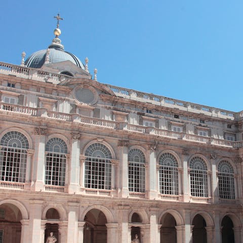 Visit The Royal Palace of Madrid, a short walk away