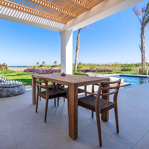 Lay the table for a lazy mediterranean alfresco lunch