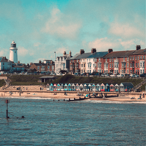 Pack a picnic and head to the unspoiled seaside town of Southwold, around thirty miles away
