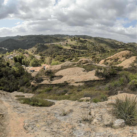 Grab your walking boots and head out for a day at Topanga Canyon, which can be reached in a sixteen-minute drive from home