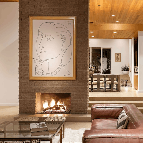 Get cosy in front of the fire on cool desert evenings