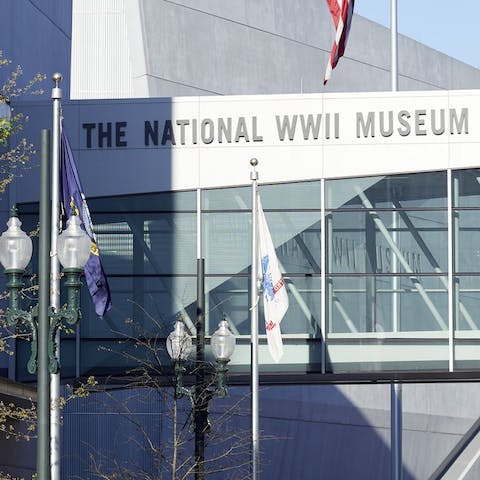 Visit the National WWII Museum – a nine-minute walk away
