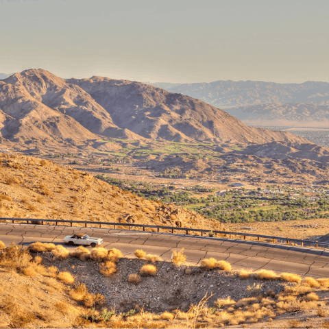 Cruise less than twenty minutes to Coachella Valley (vintage car optional)