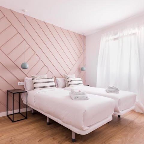 Wake up in the stylish bedrooms feeling rested and ready for another day of Madrid sightseeing