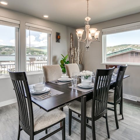 Eat your meals in the elegant dining area