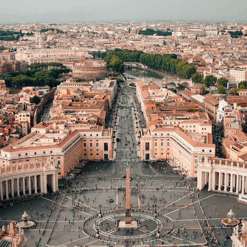 Blaze a trail to Vatican City, just three kilometres away