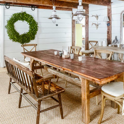 Admire the rustic charm of this 150-year-old farmhouse