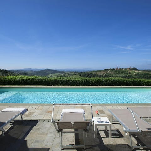 Drink in the views as you enjoy a refreshing dip in the private pool