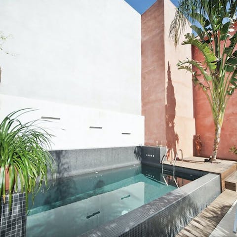 Cool off from the Mallorcan sun in the small, private pool