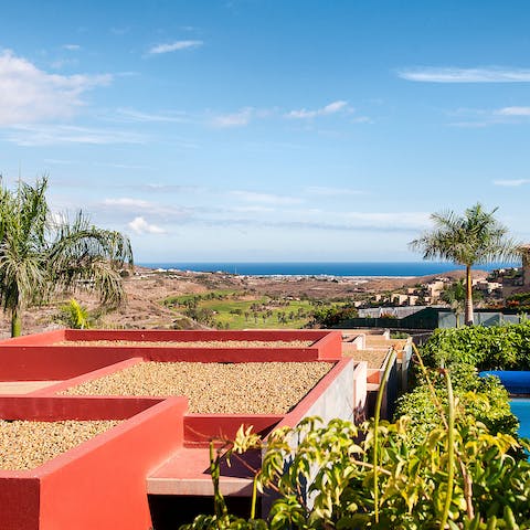 Cast your gaze out across this rainbow view to glimpse the sea