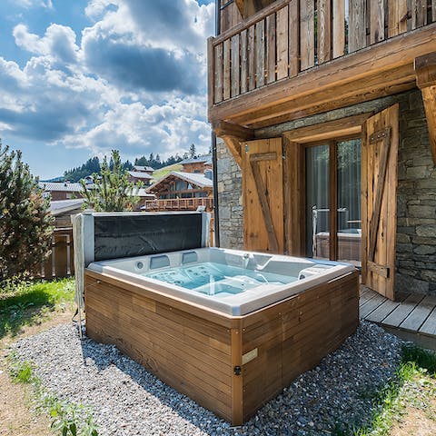 Go for a relaxing soak in the jacuzzi