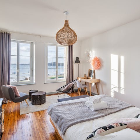 Wake up to sea views from your comfortable bedroom