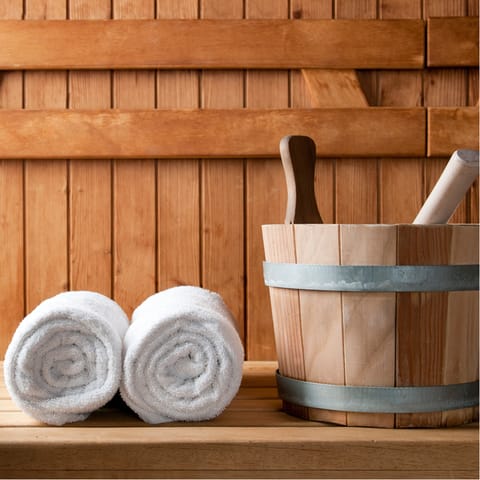 Treat yourself to a pamper in the private sauna