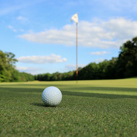 Visit the nearby golf courses and enjoy a game surrounded by mountains 