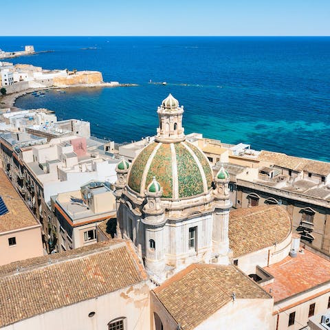 Explore the charming city of Trapani, with its stunning sea views