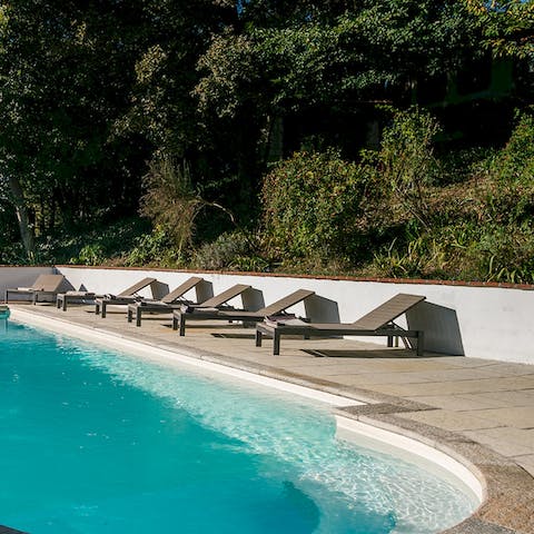 Lounge by the pool and enjoy the peace and tranquillity of the secluded location
