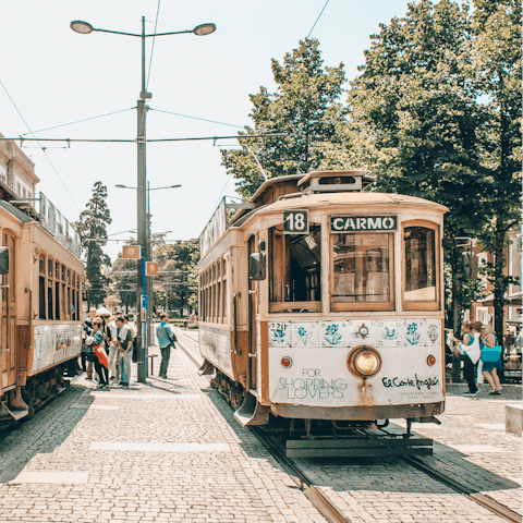 Ride the vintage tramcar around the city