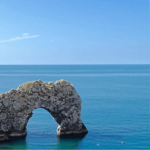 Visit the spectacular Durdle Door, just a one-hour drive from home
