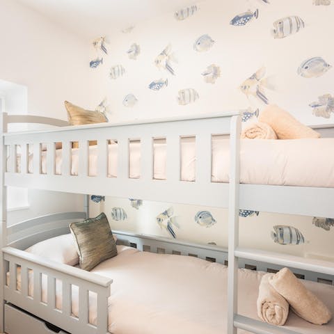 Let the kids slumber peacefully in the bunkbeds