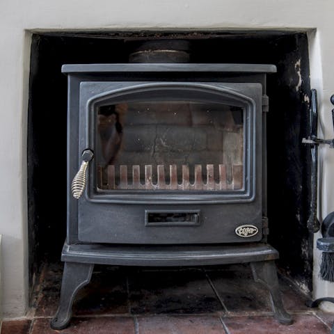 Get toasty in the evenings around the woodburner