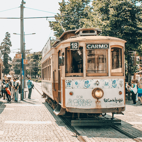 Explore the historic old town with an atmospheric ride on the tram