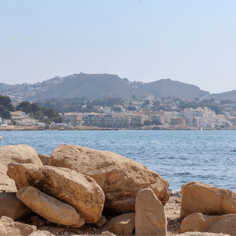 Walk five minutes to Playa Platgetes and spend the day on Moraira's beaches