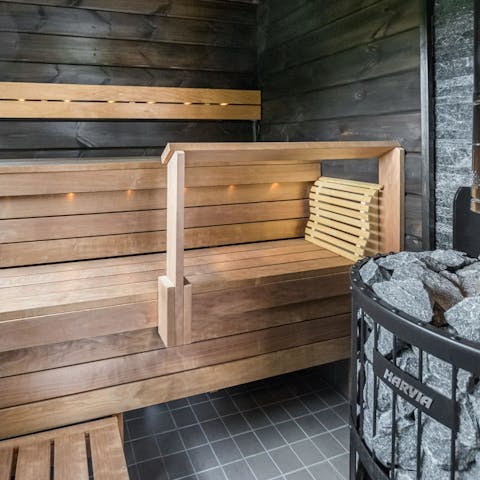 Sweat out all your stresses in the sauna 