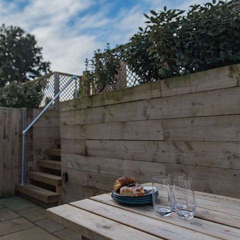 Enjoy breakfasts alfresco in the garden while feeling the morning sun on your face