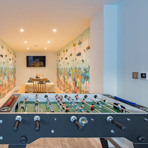 Play a few games of table football before dinner