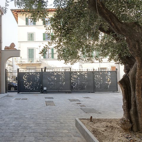 Enjoy the peaceful courtyard