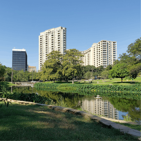Make the forty-minute drive into Dallas and stop off at Turtle Creek