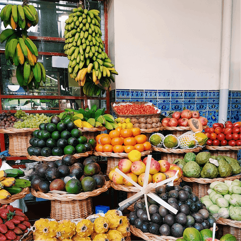 Spend your morning perusing the local farmers' market, just a short walk from home