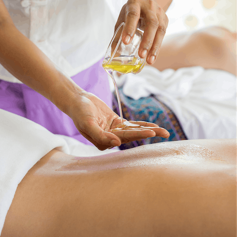 Unwind with a massage at the complex's on-site spa