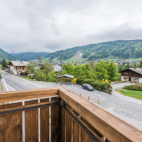 Take in the views of the Alpine valley