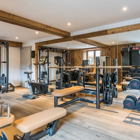 Keep up your fitness regime at the on-site gym