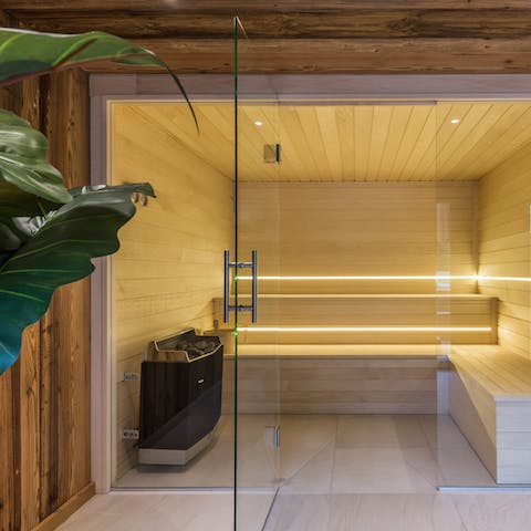 Head to the sauna for a relaxing steam