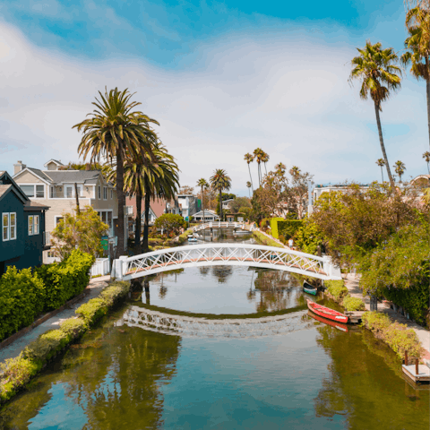 Discover the Venice Canals, just a five-minute walk from home