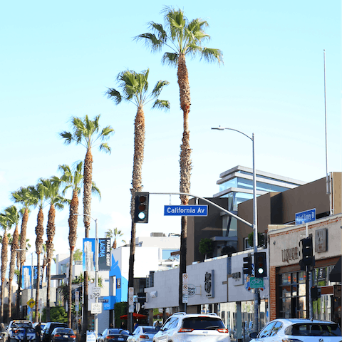 Reach the fine dining and boutique shops of Abbot Kinney with just an eight-minute walk