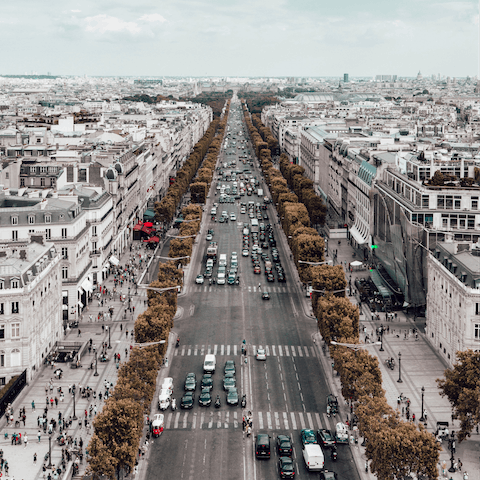 Enjoy some retail therapy at the designer stores of the Champs-Élysées