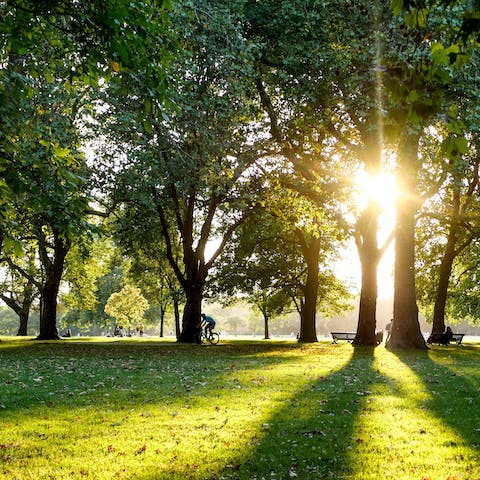 Make your way to Hyde Park for a refreshing afternoon stroll