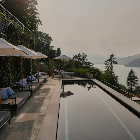 Soak up the Italian sun by the private pool