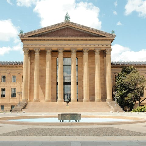 Visit the cultural heart of the city – the Philadelphia Museum of Art is approximately forty minutes away by public transport